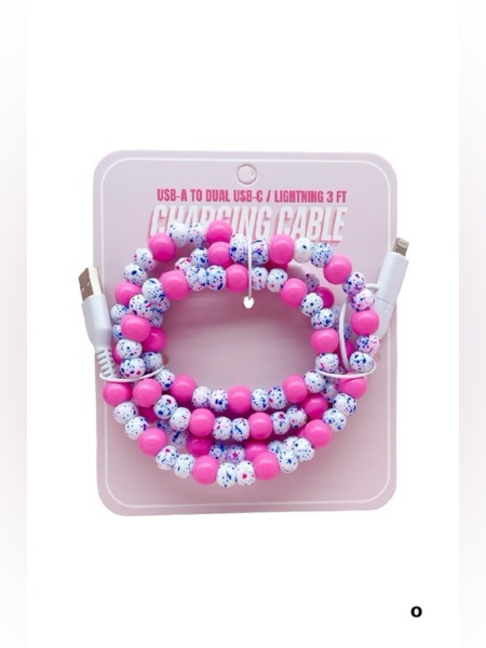 TIK TOK BEADED DUAL USB FAST CHARGING CABLE